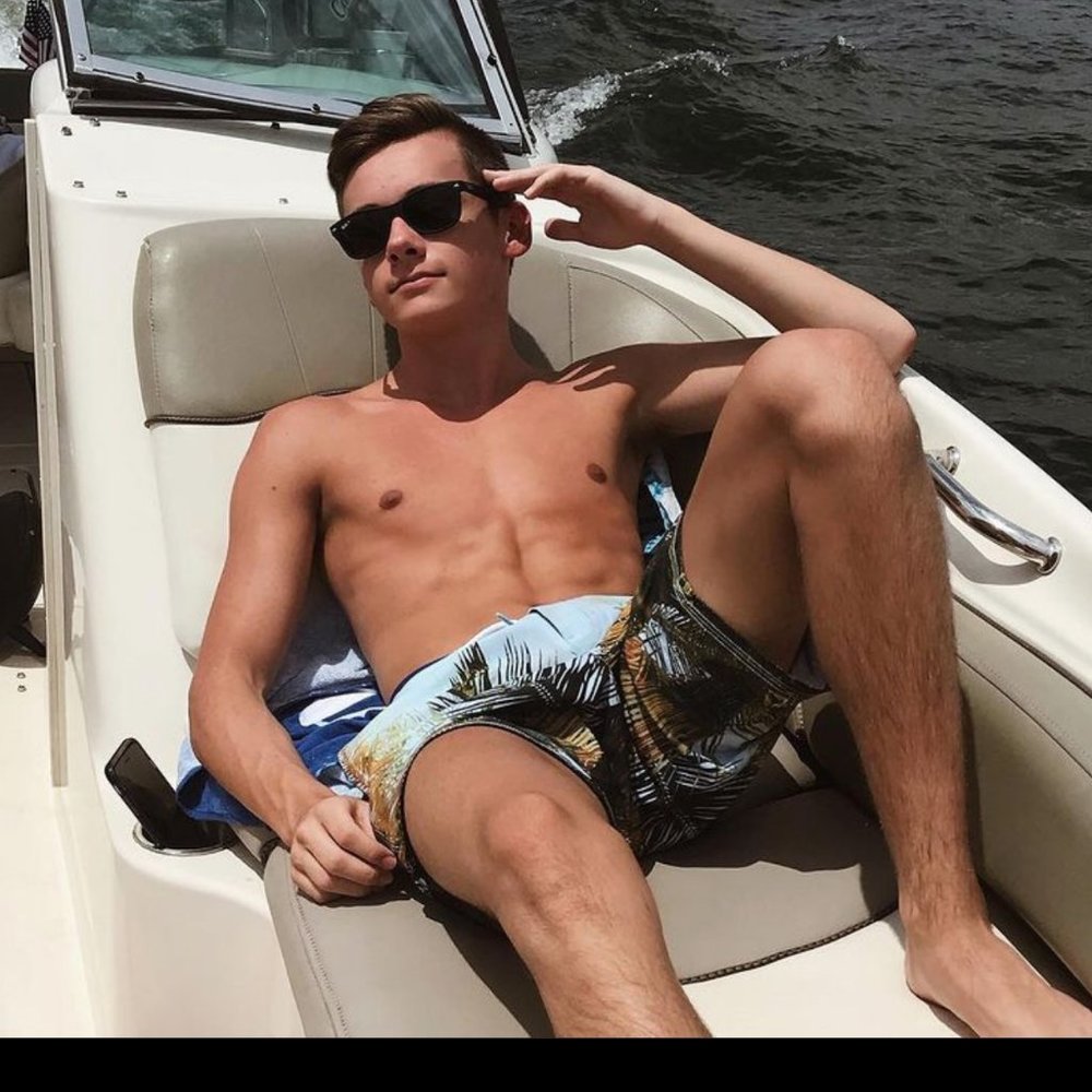 American Eagle Palm Tree Swim Trunks